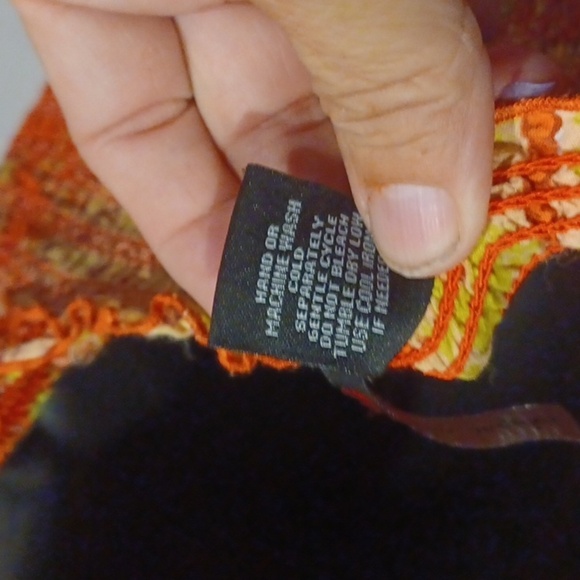 Fire Los Angeles Orange Ruffled Paisley Floral Sleeveless  Sundress Size Medium - Picture 7 of 7